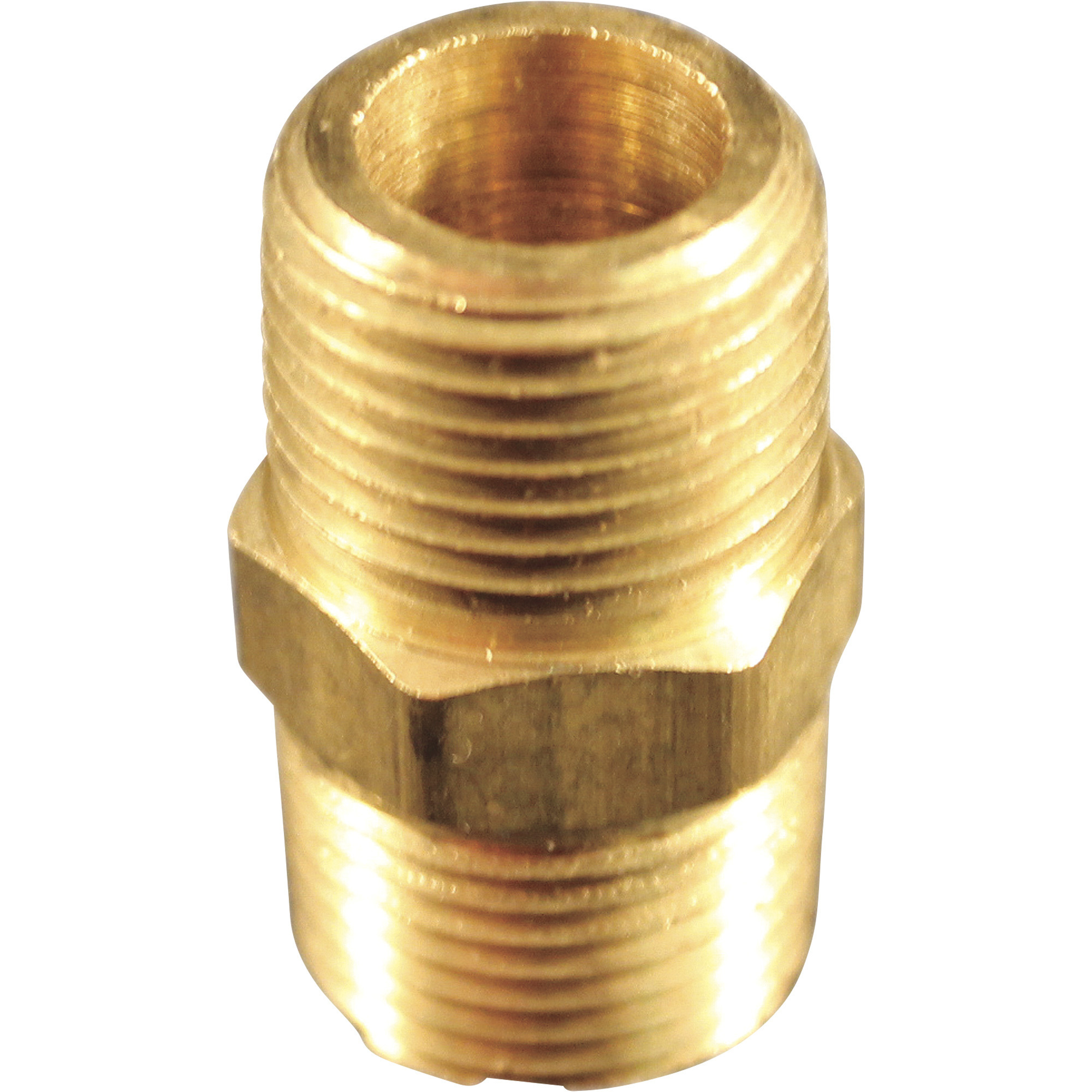 Milton 3/8in. NPT x 3/8in. NPT Male Hex Nipple, Model# S-647
